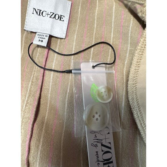 Nic + Zoe Central Park Scrunch Sleeve Single Button Jacket Size 14 - Picture 7 of 12